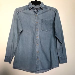 Land’s End Denim Spring Button Down Shirt Vintage